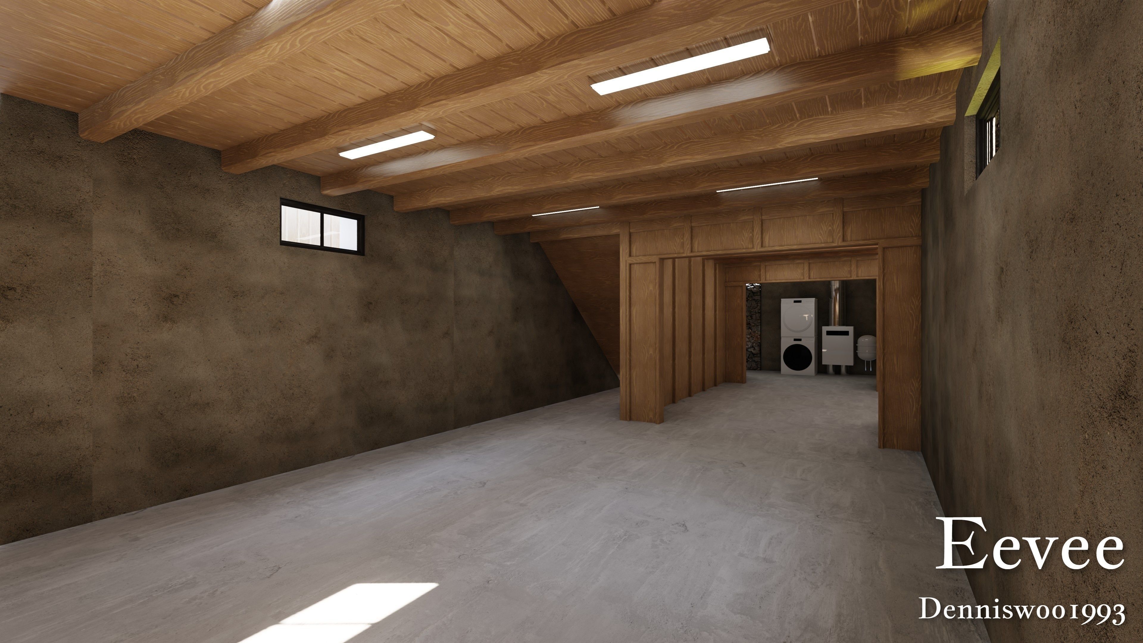 Modular Classic Style American House 4 Low-poly 3D model_27