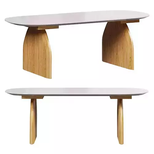 Farmhouse oval wood coffee table by Homary