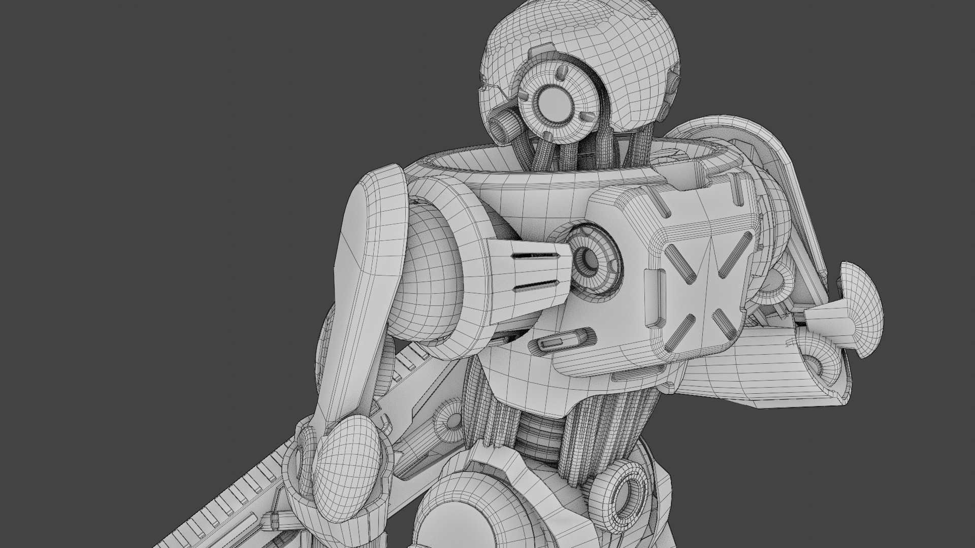 BATTLE DROID Z-10000    RIGGED 3D model_40