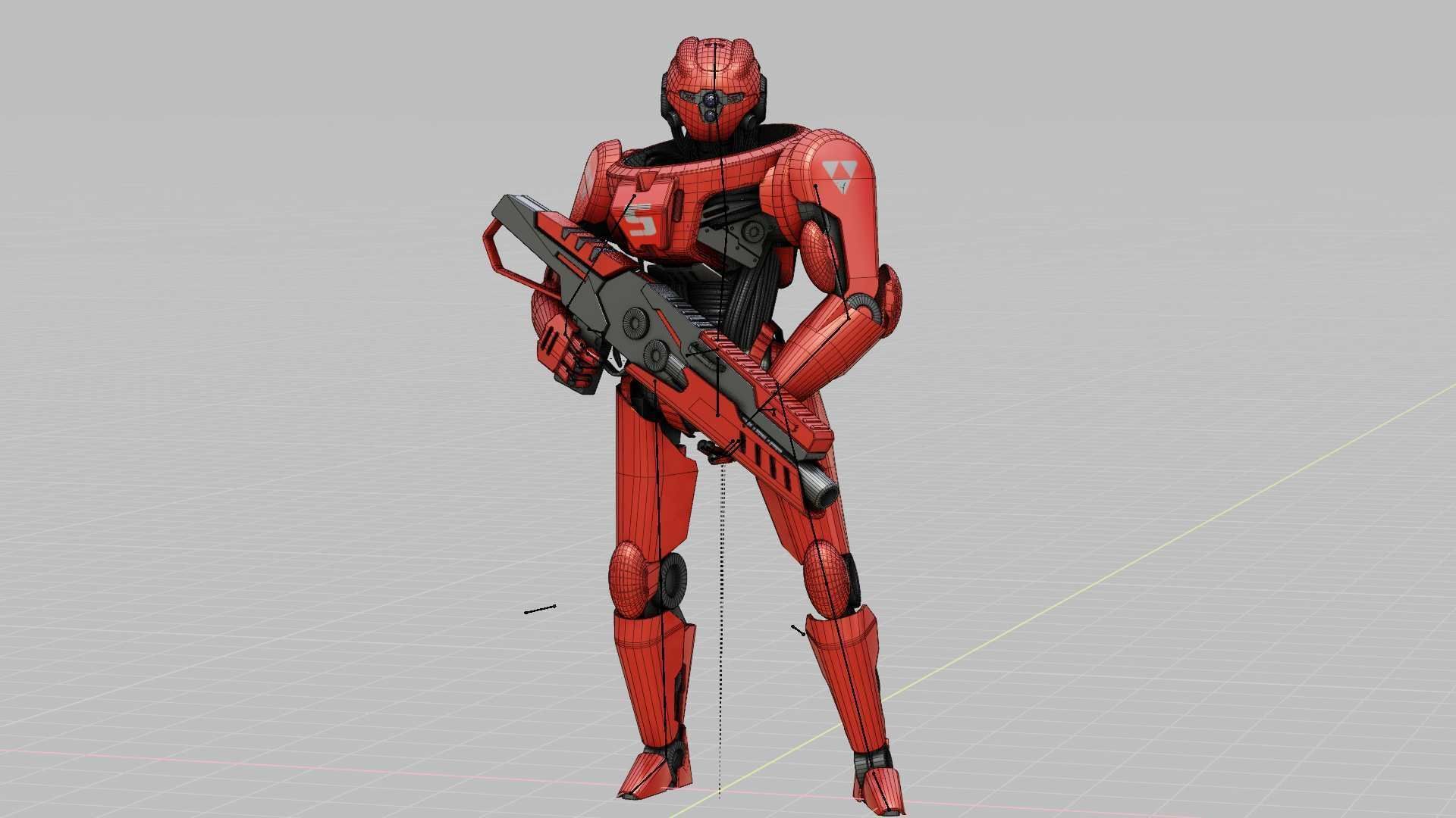 BATTLE DROID Z-10000    RIGGED 3D model_36