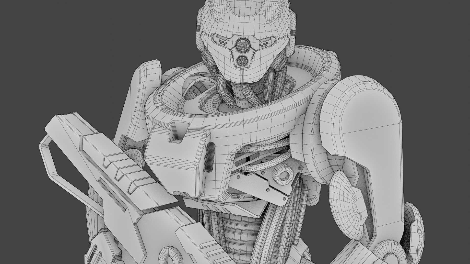 BATTLE DROID Z-10000    RIGGED 3D model_39