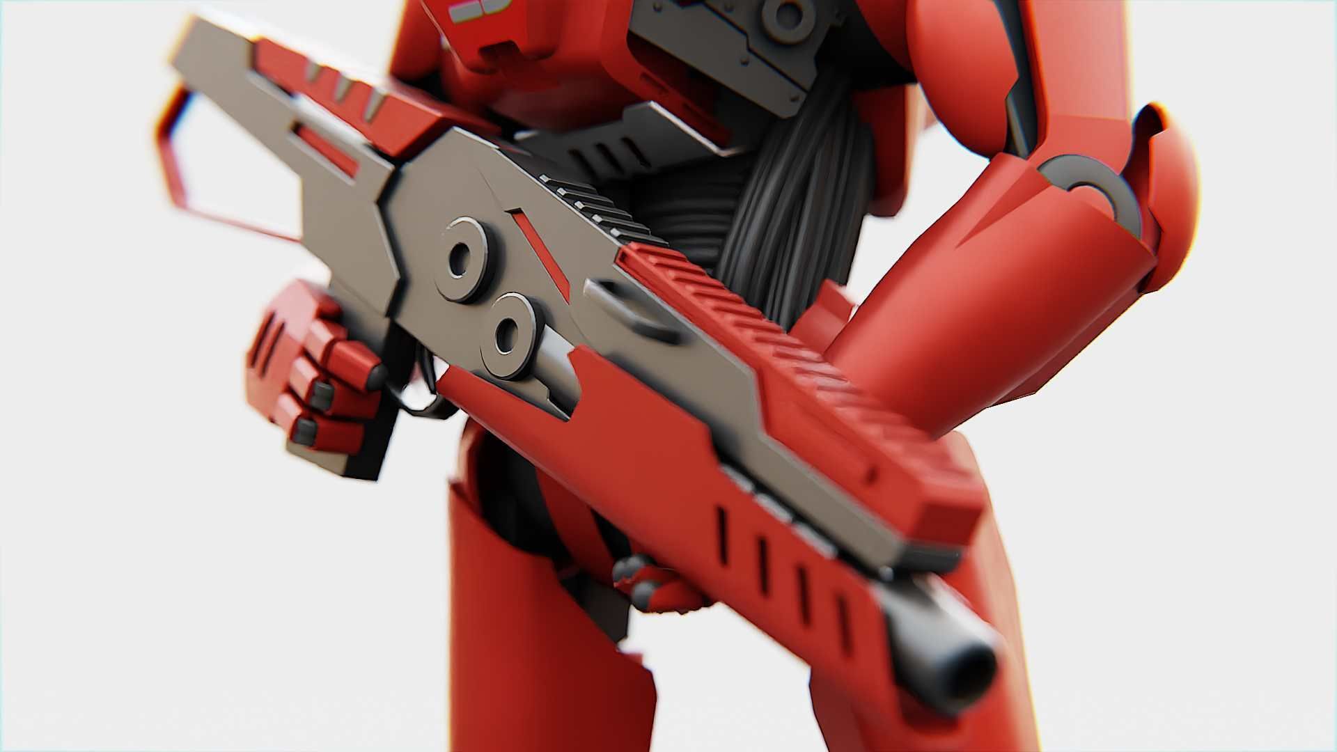 BATTLE DROID Z-10000    RIGGED 3D model_24