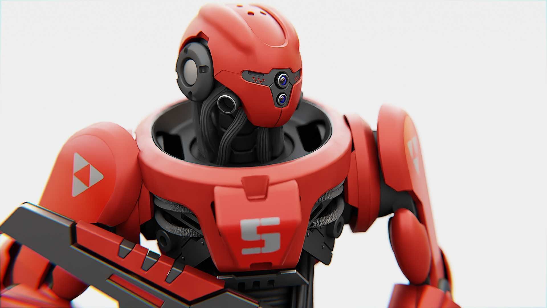 BATTLE DROID Z-10000    RIGGED 3D model_19