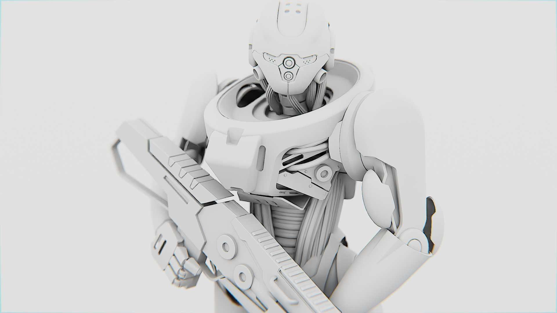 BATTLE DROID Z-10000    RIGGED 3D model_31