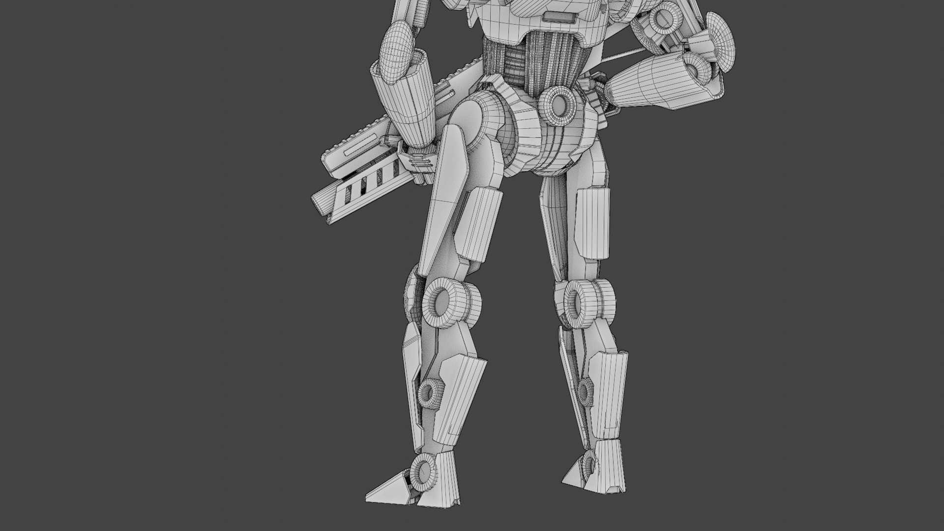 BATTLE DROID Z-10000    RIGGED 3D model_41