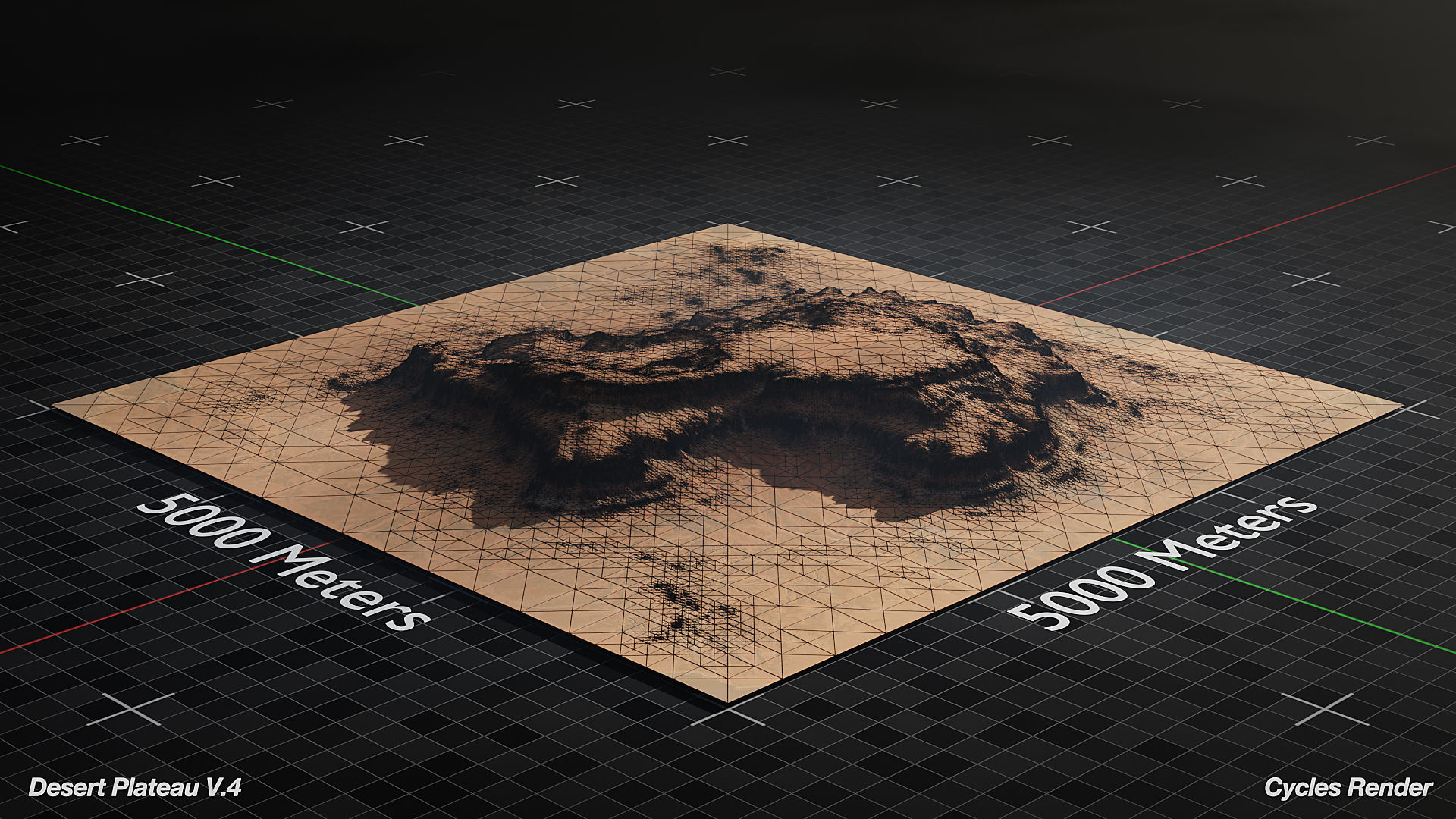 Desert Plateau Medium Version 4 3D model_4
