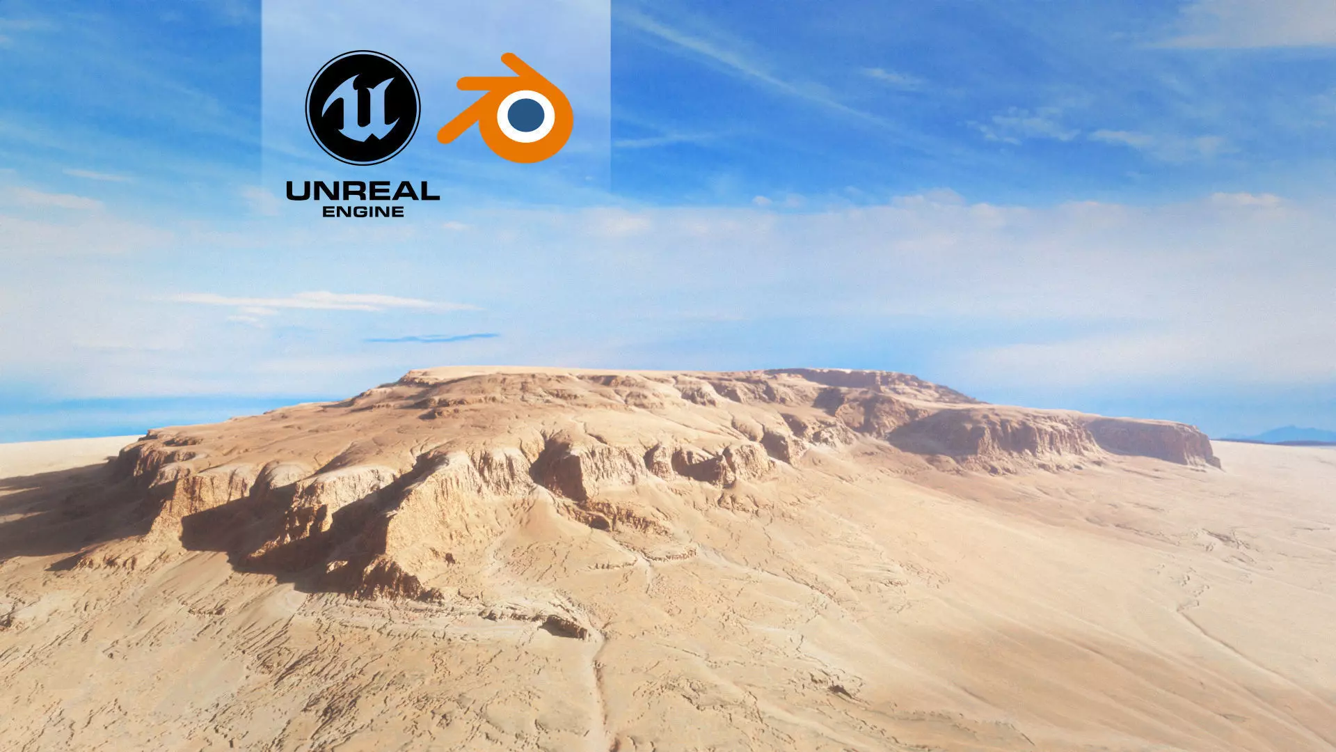 Desert Plateau Medium Version 4 3D model_0