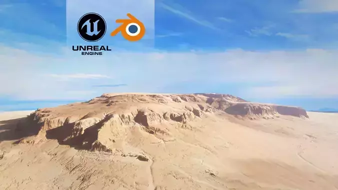 Desert Plateau Medium Version 4 3D model