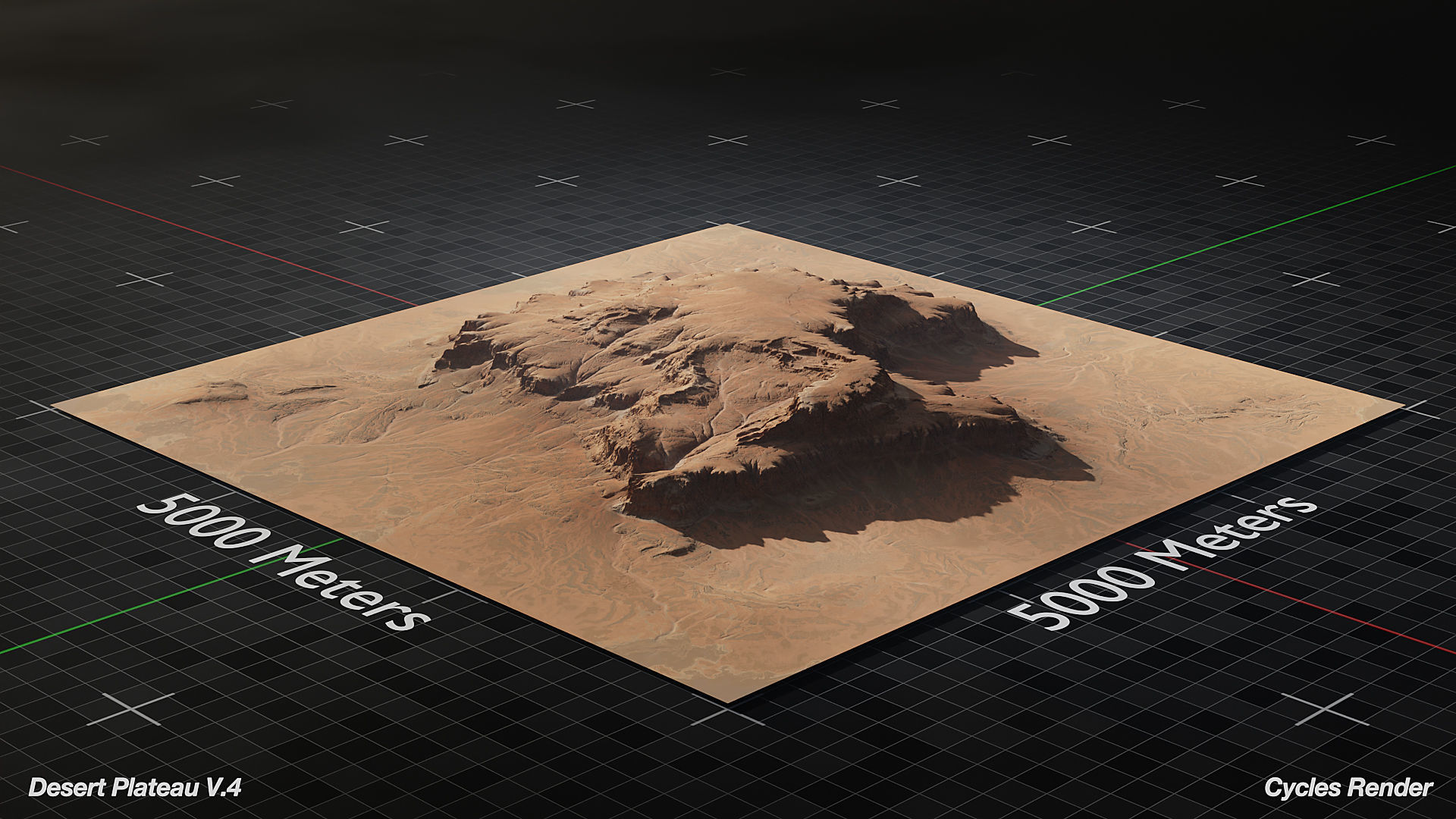 Desert Plateau Medium Version 4 3D model_11