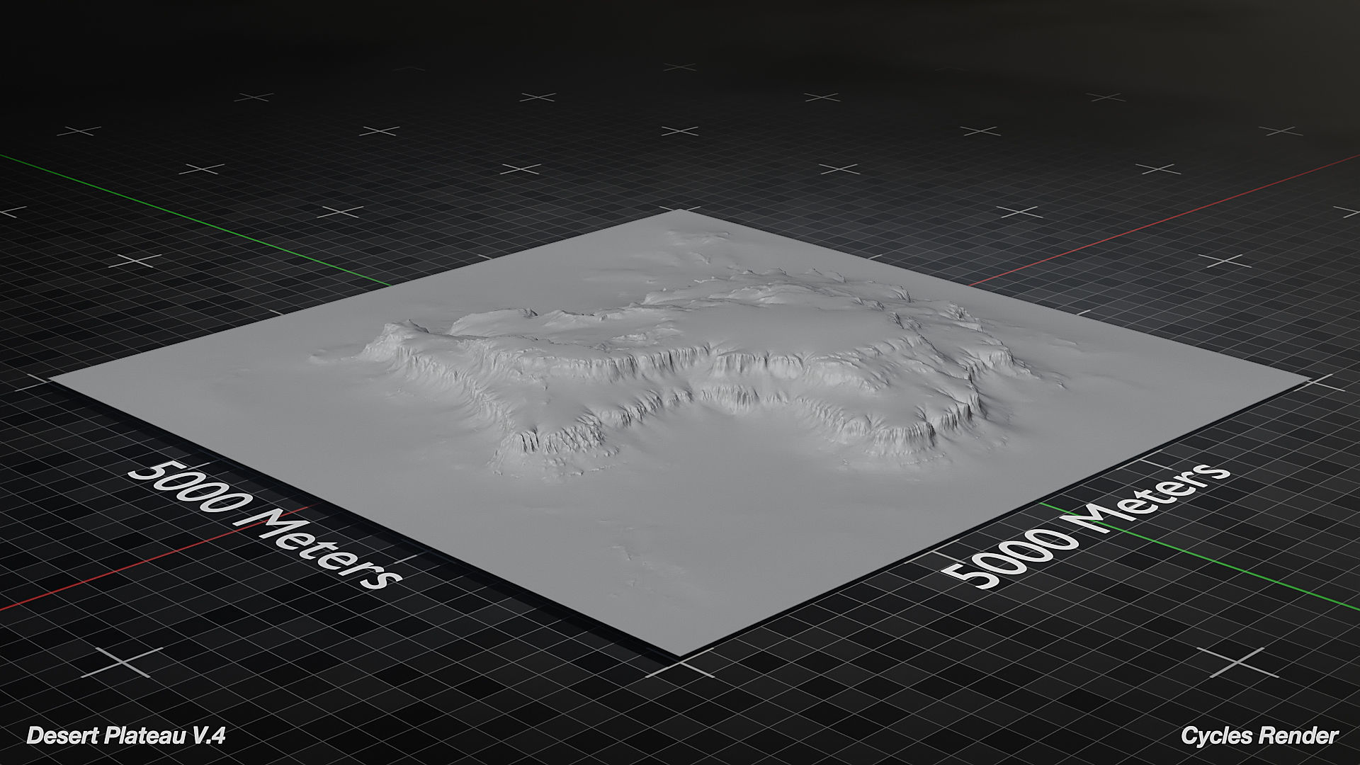 Desert Plateau Medium Version 4 3D model_3