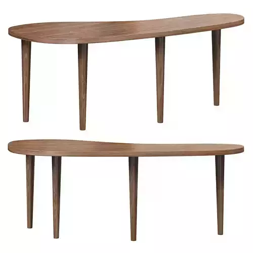 Modern wood abstract coffee table by Homary