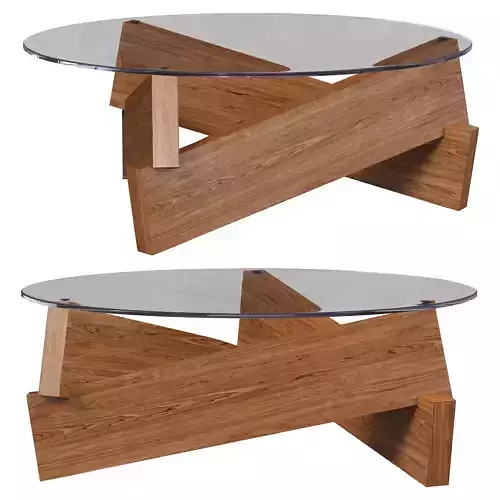 Round coffee table by Homary