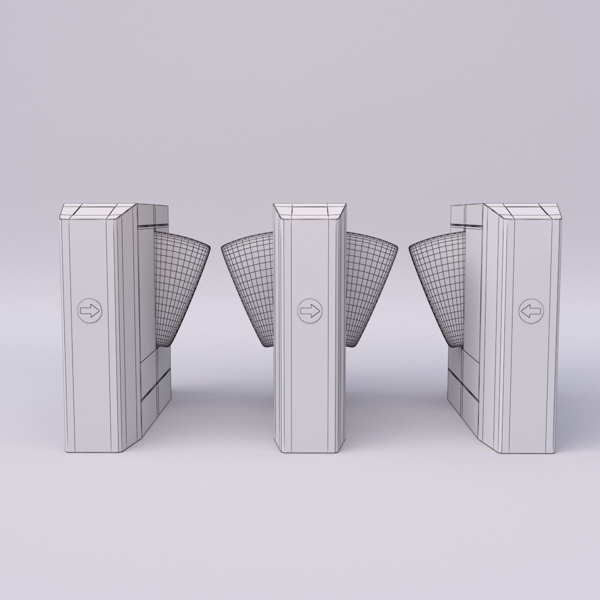 Security Barrier 3D model_4