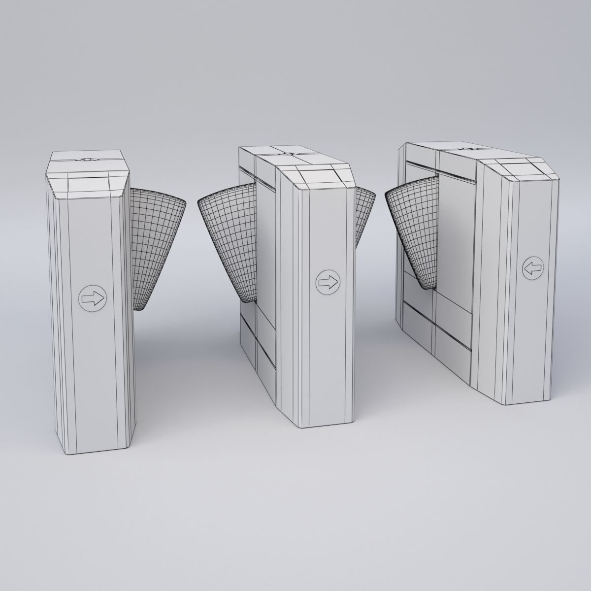Security Barrier 3D model_1