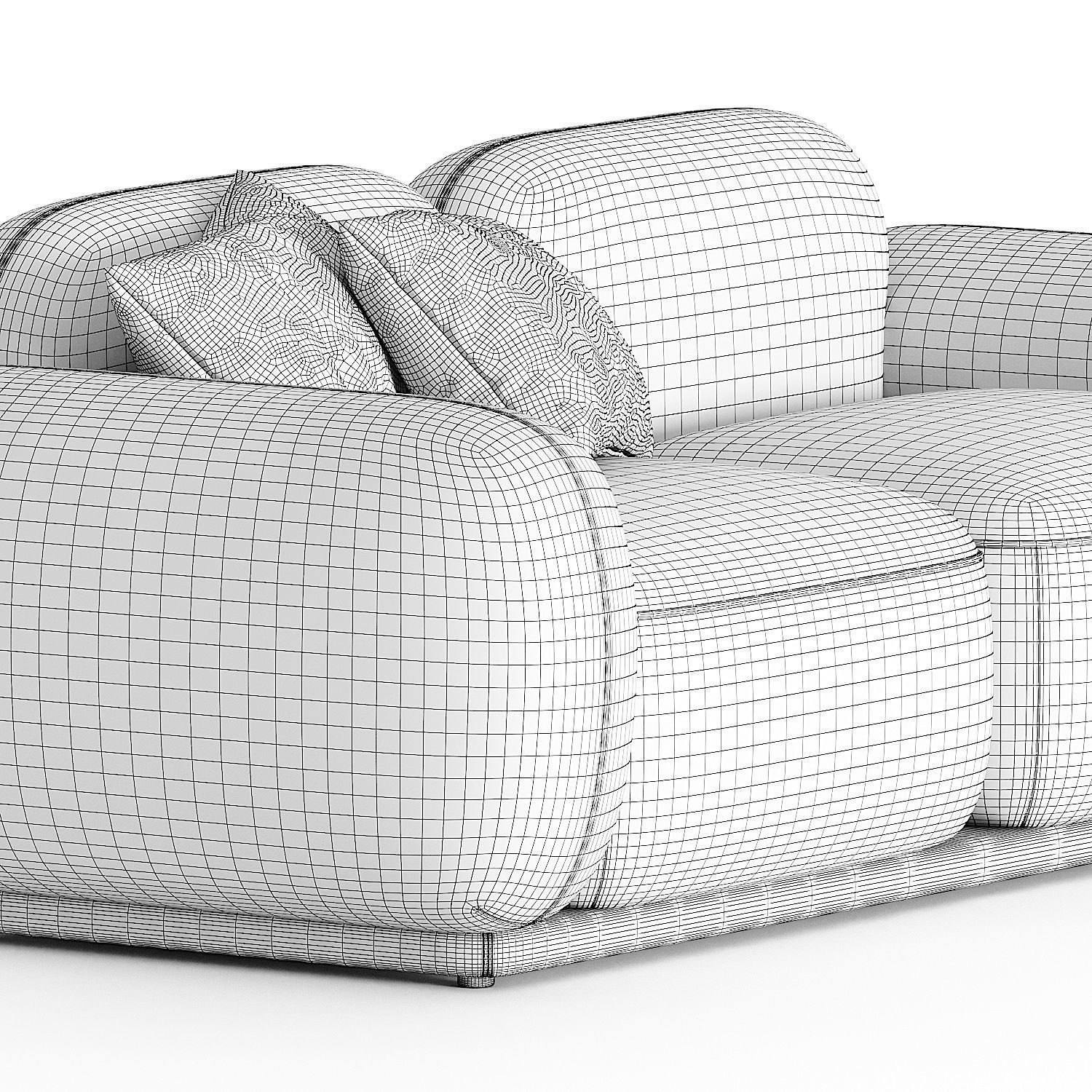 Mikka 2 Sitzer Sofa 3D model_2
