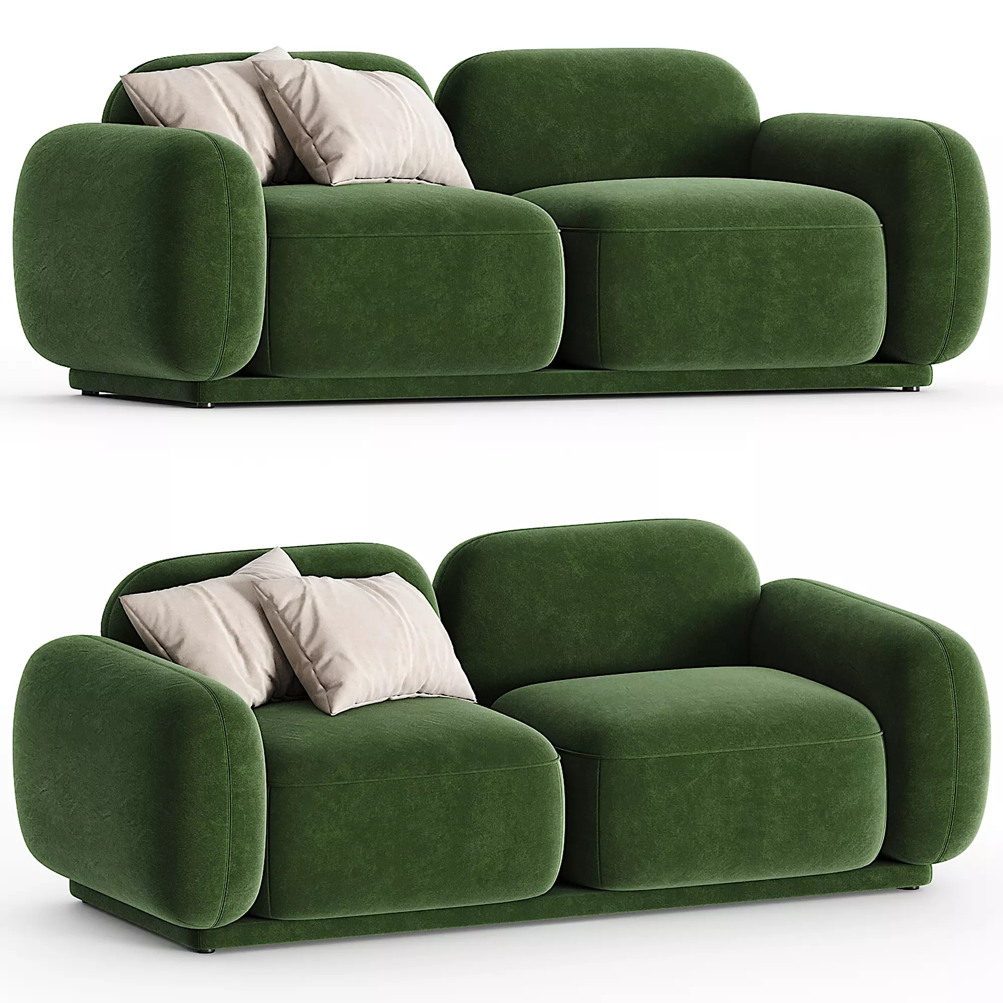 Mikka 2 Sitzer Sofa 3D model_0
