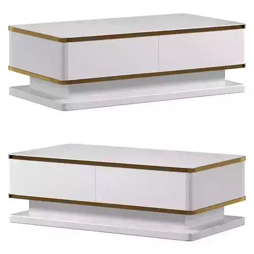 White Rectangular Coffee Table
