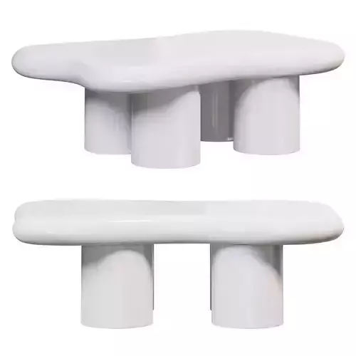 Modern wood abstract coffee table by Homary