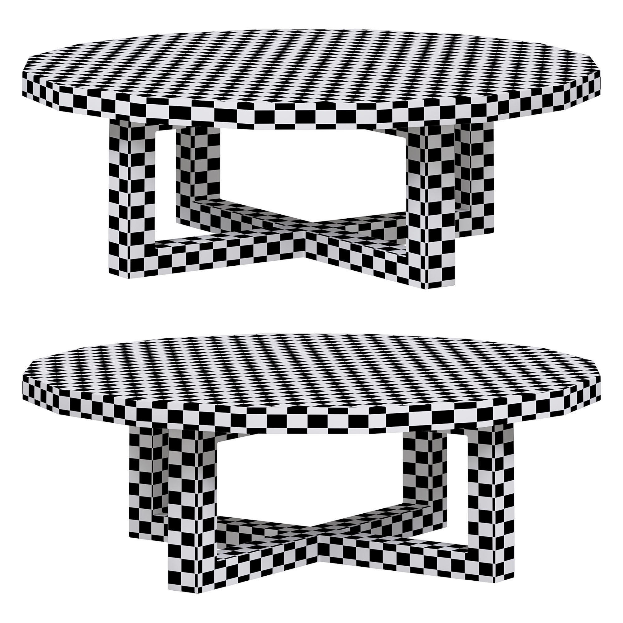 Round concrete gray coffee table by Wehomzfurn 3D model_3