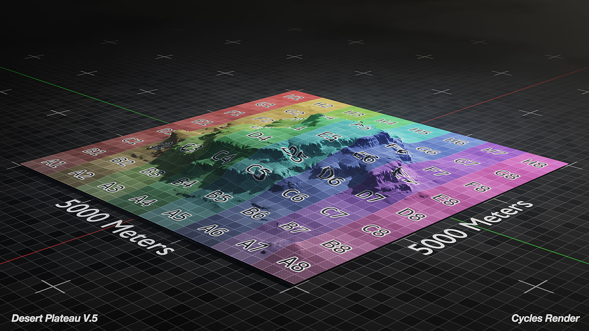 Desert Plateau Medium version 5 3D model_2