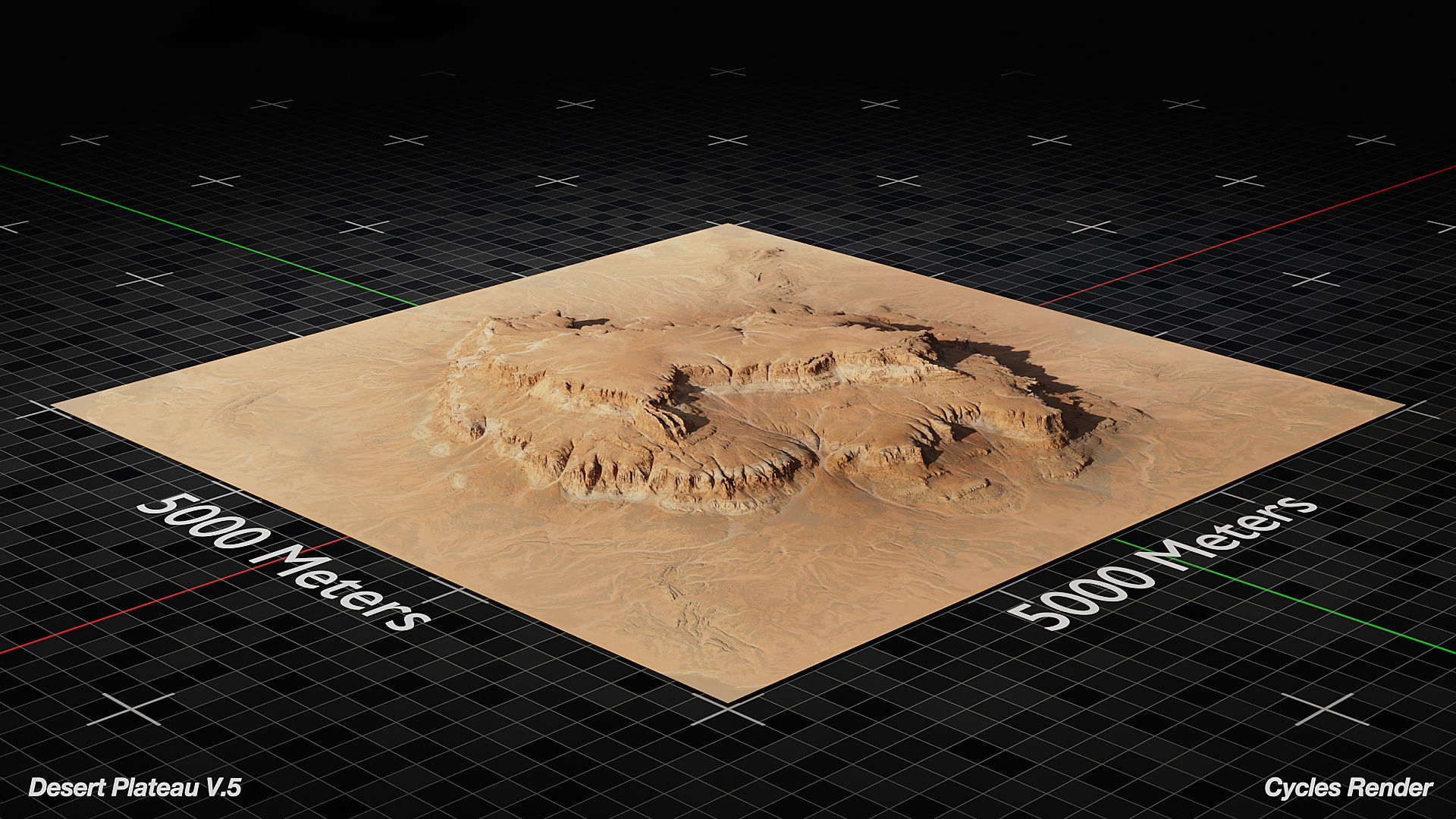 Desert Plateau Medium version 5 3D model_10