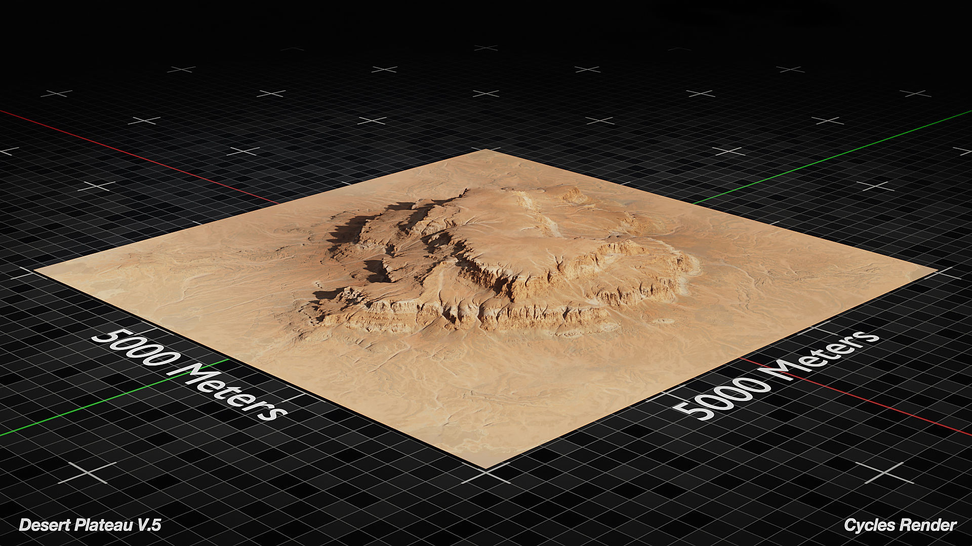 Desert Plateau Medium version 5 3D model_9