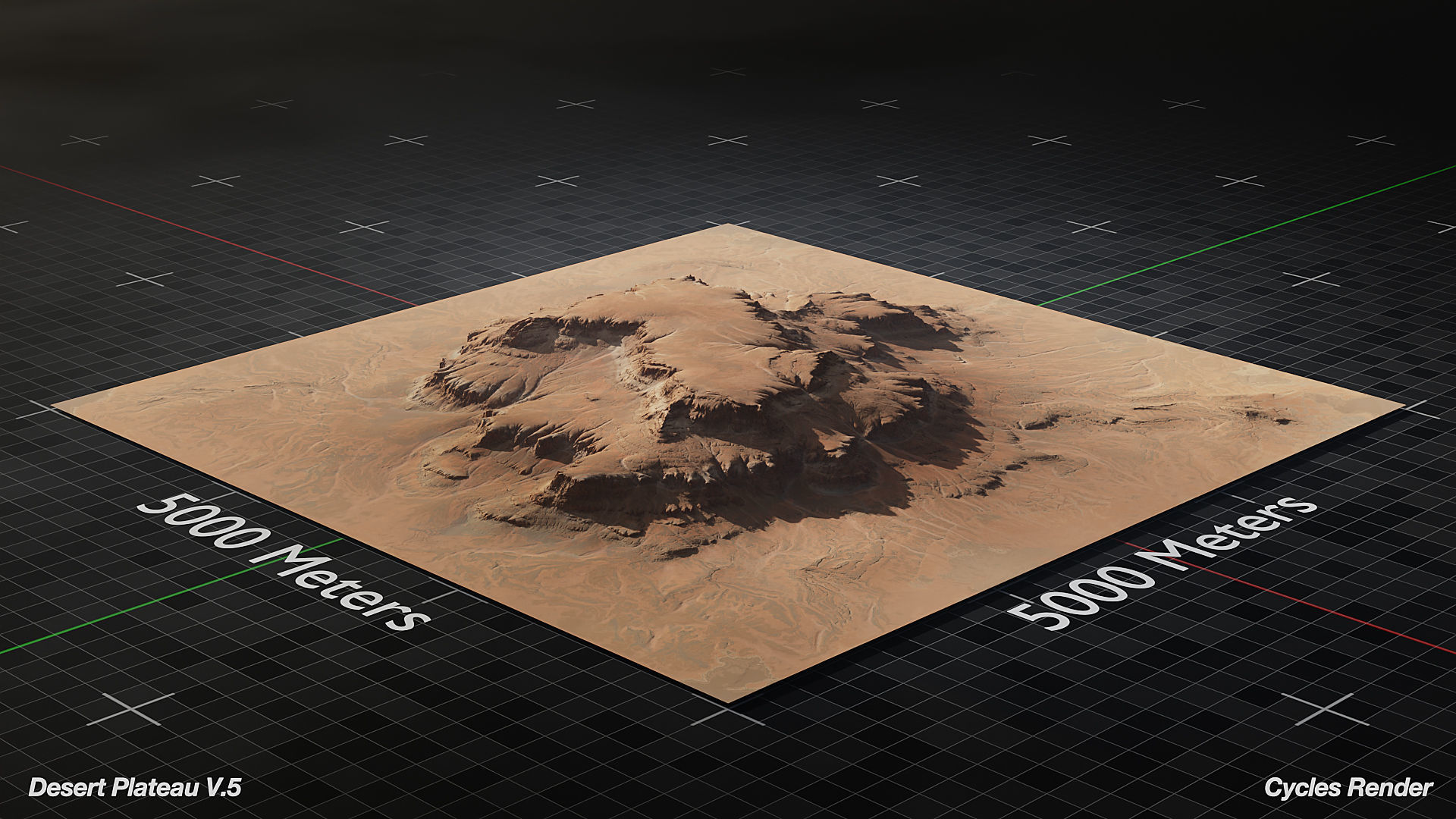 Desert Plateau Medium version 5 3D model_11