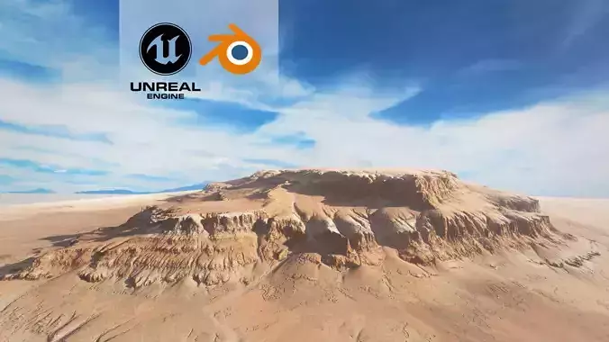 Desert Plateau Medium version 5 3D model