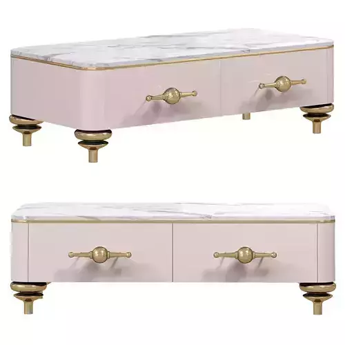 Modern marble white coffee table by Homary