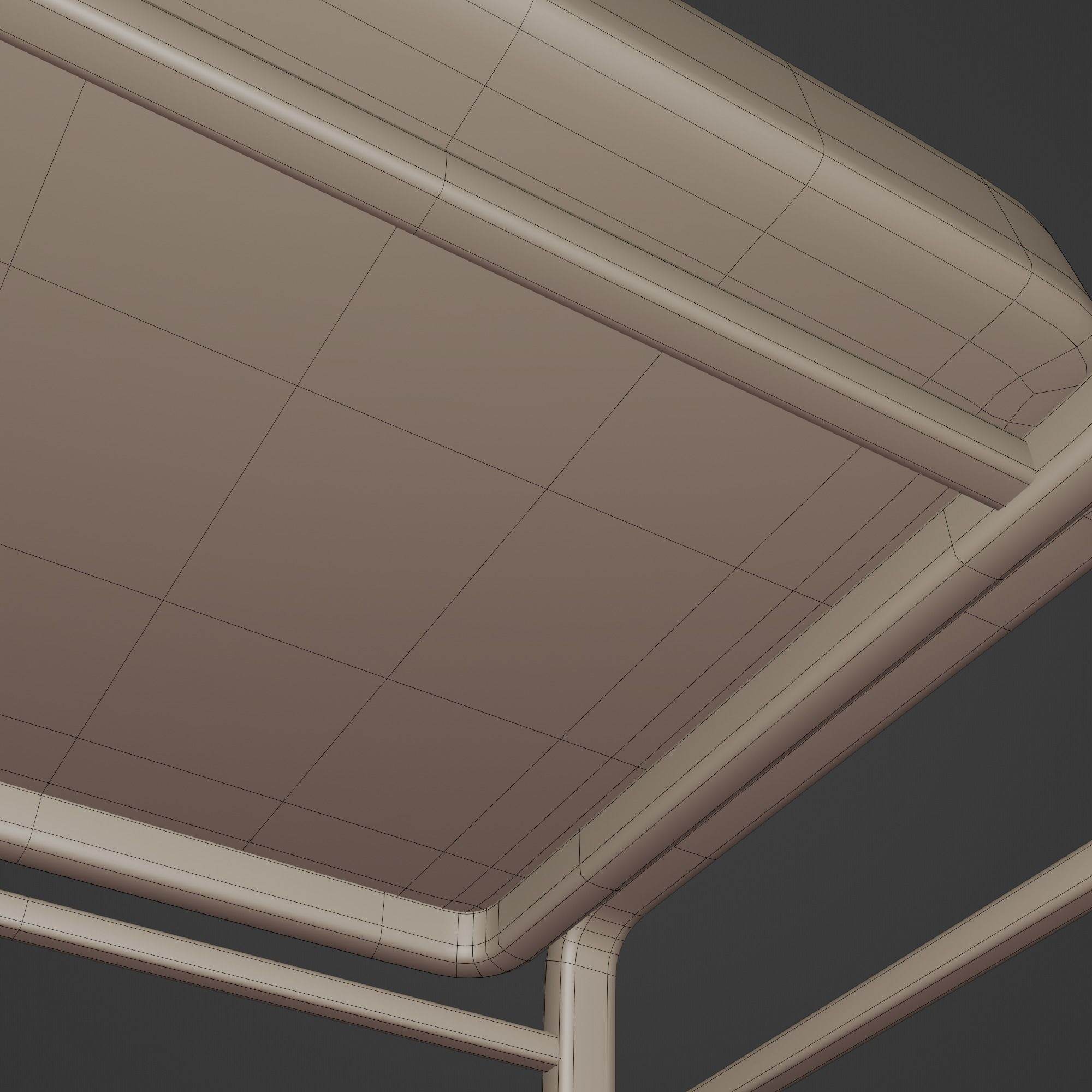 Stackable Banquet Chair Leather and Fabric Seat Low-poly 3D model_27