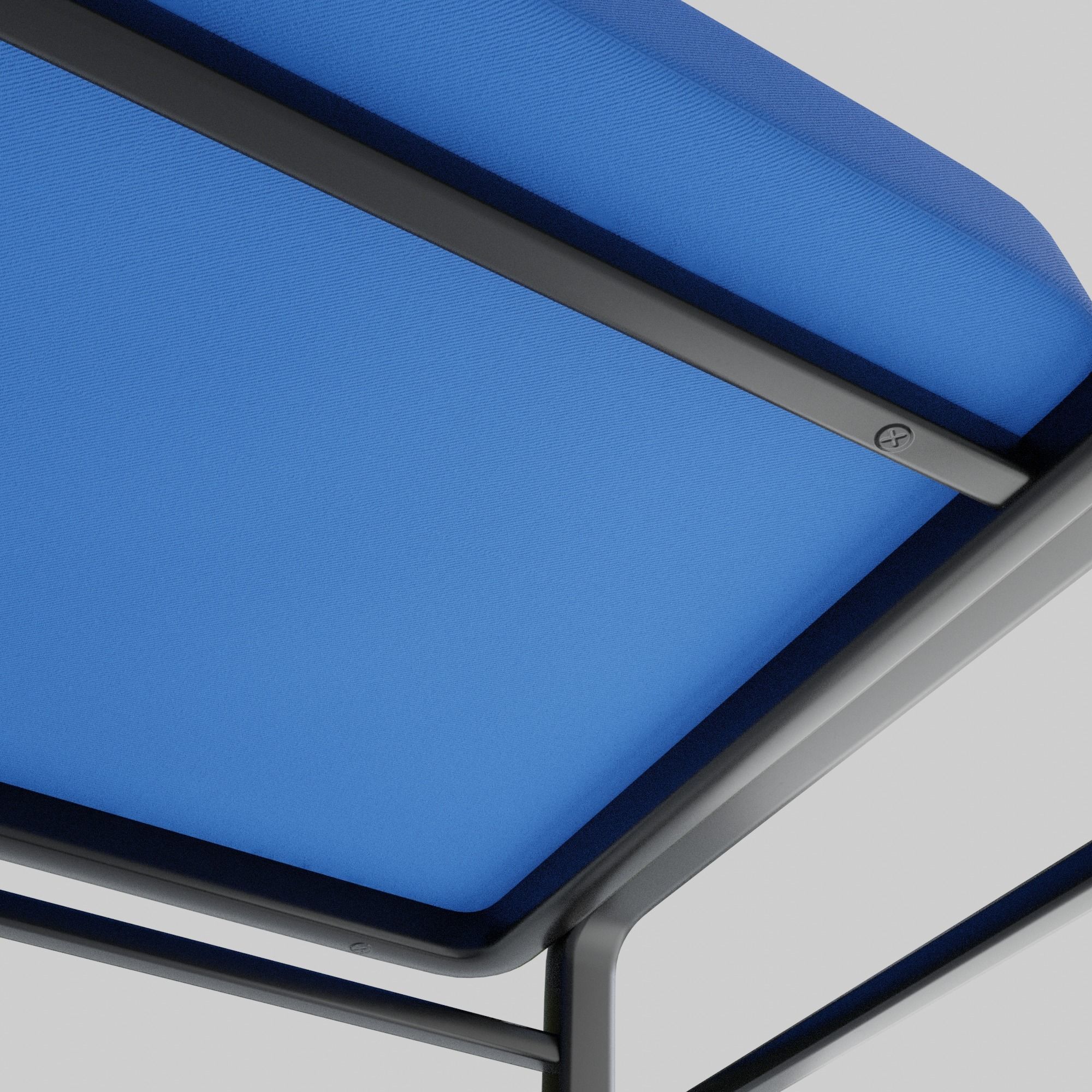 Stackable Banquet Chair Leather and Fabric Seat Low-poly 3D model_24