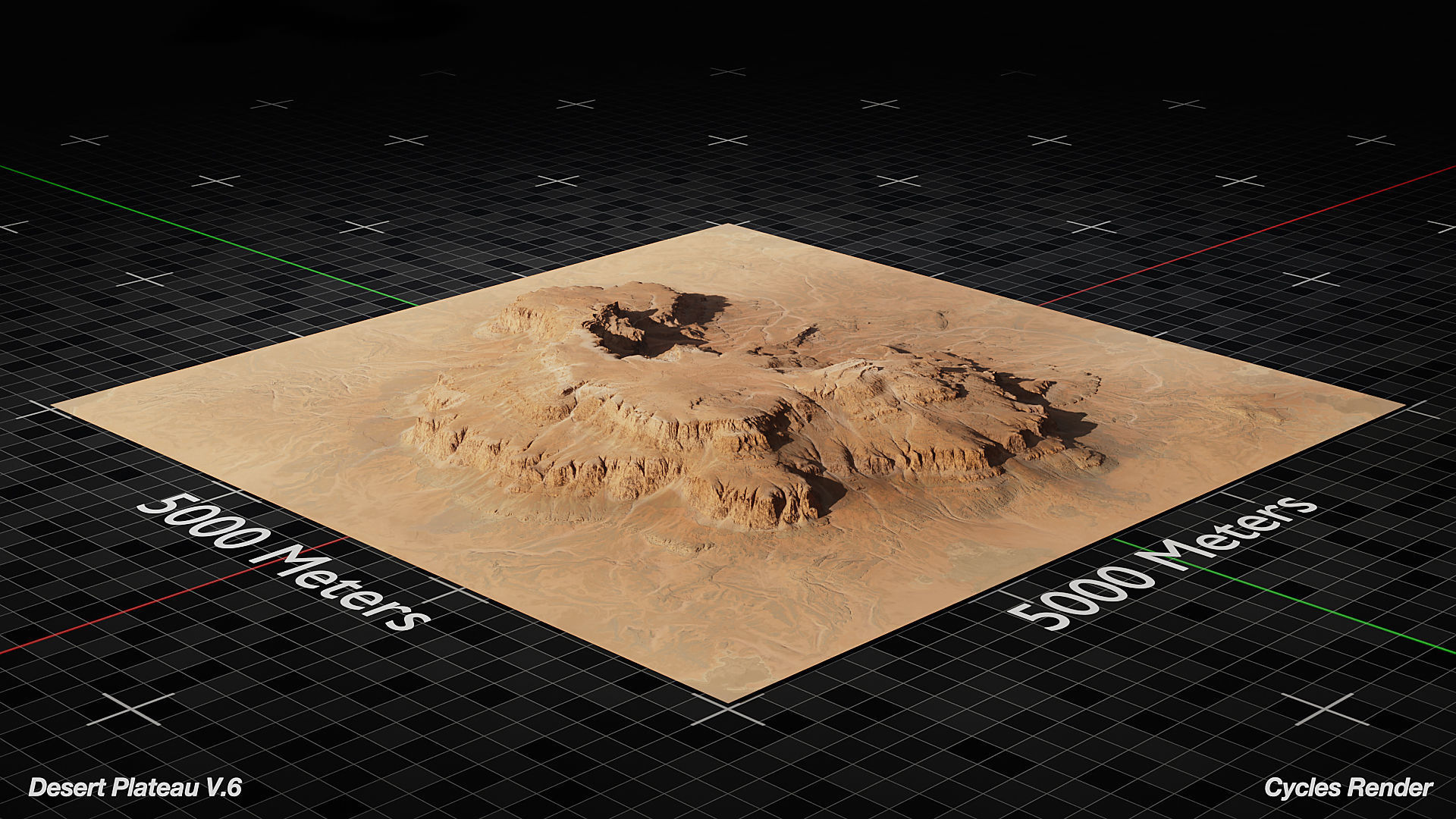 Desert Plateau Medium Version 6 3D model_9