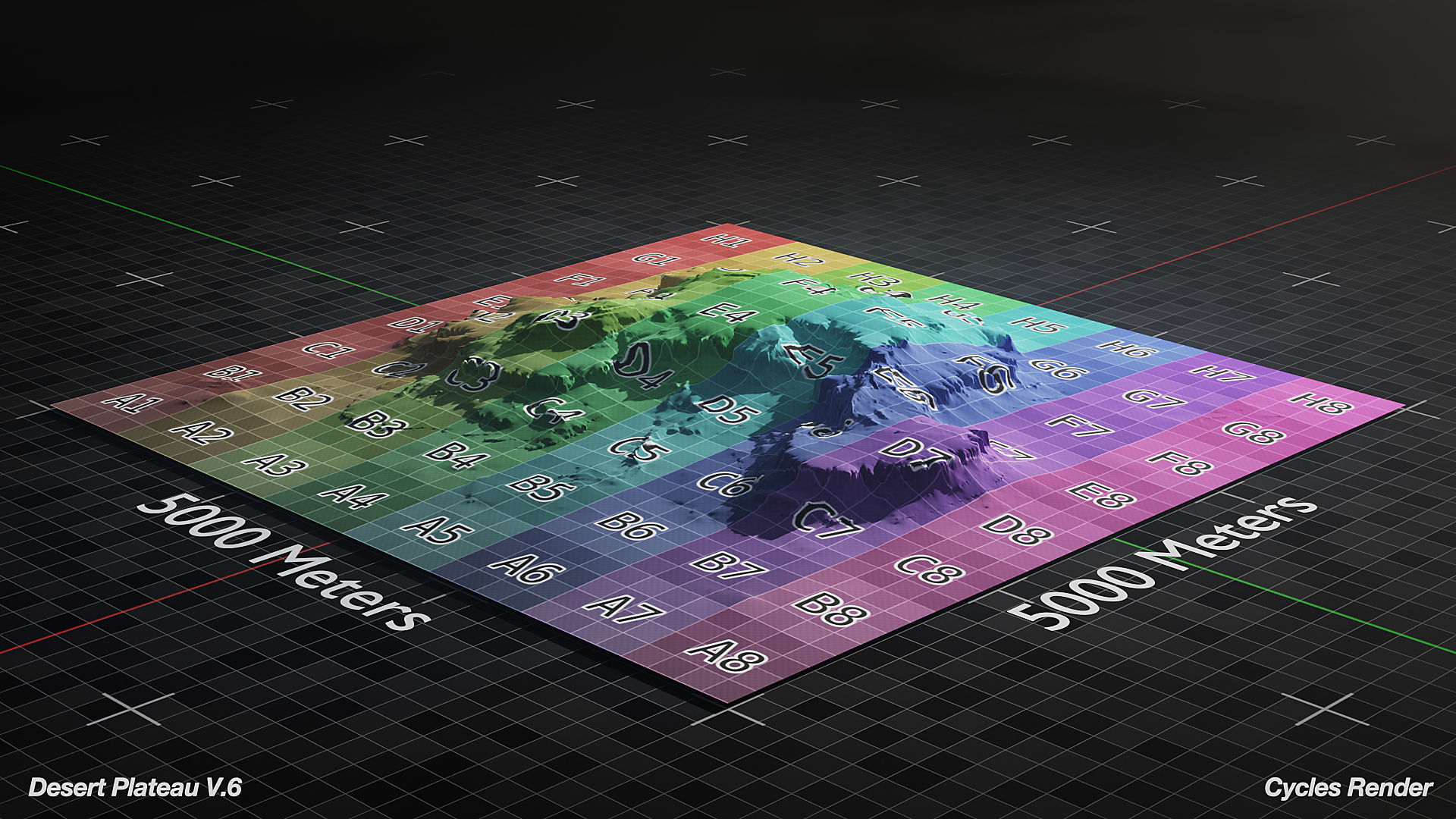 Desert Plateau Medium Version 6 3D model_2