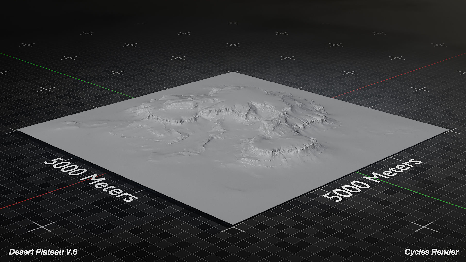 Desert Plateau Medium Version 6 3D model_4