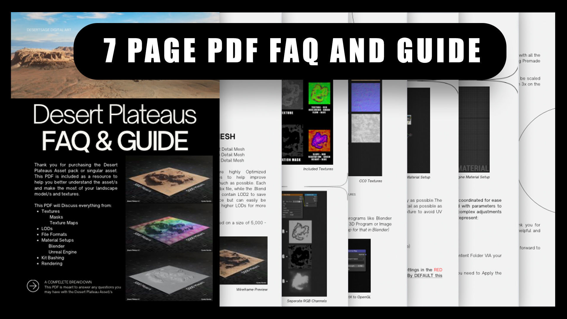 Desert Plateau Medium Version 6 3D model_5