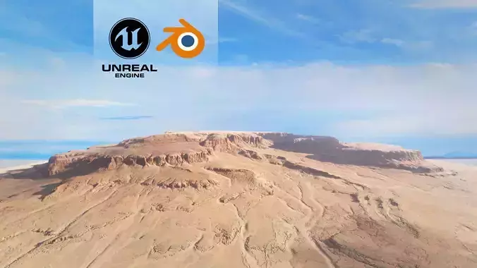 Desert Plateau Medium Version 6 3D model