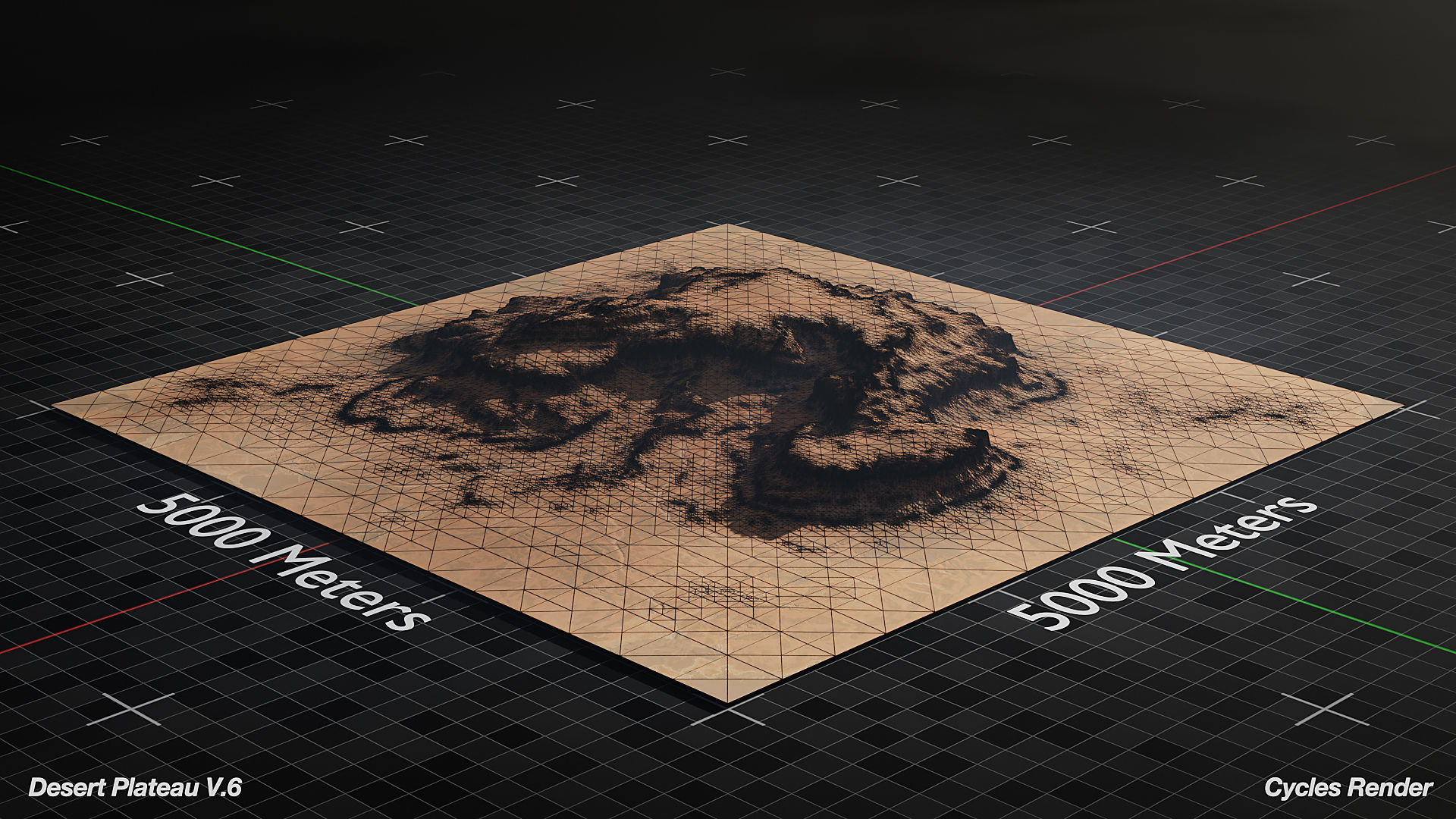 Desert Plateau Medium Version 6 3D model_3