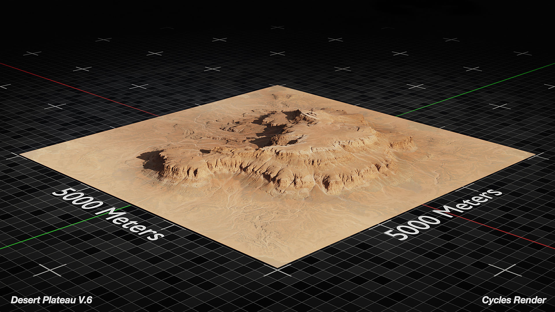 Desert Plateau Medium Version 6 3D model_11