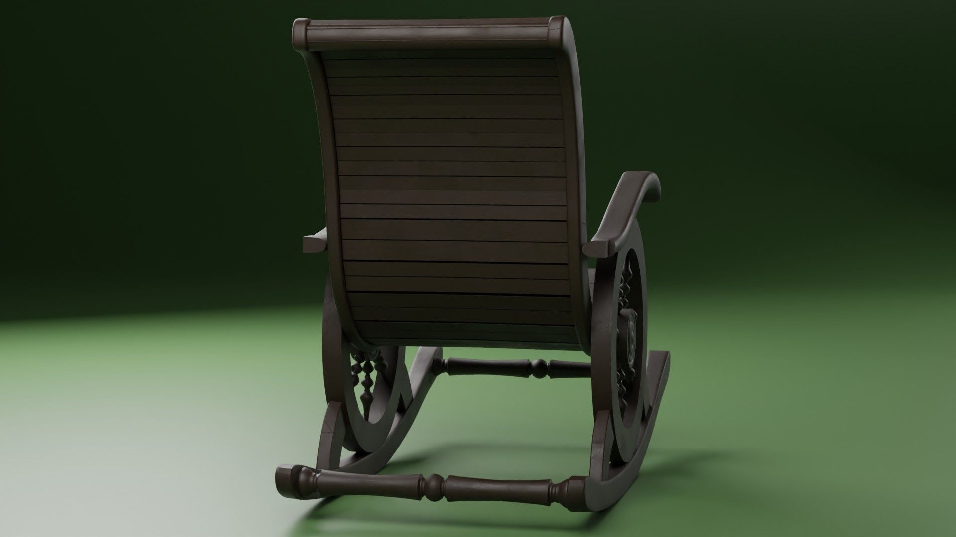 Indian Wooden Swinging Chair Pack Low-poly 3D model_5