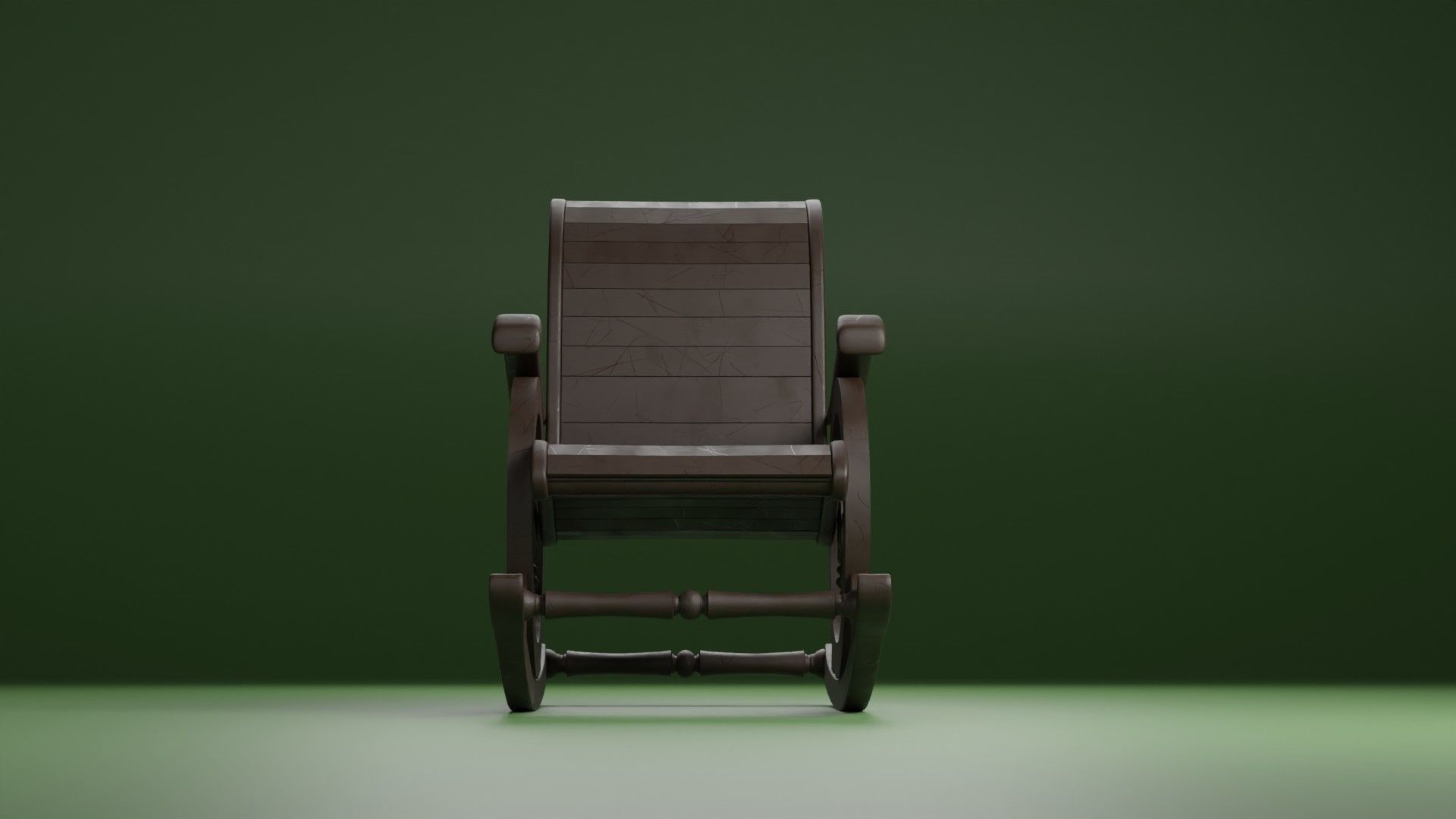 Indian Wooden Swinging Chair Pack Low-poly 3D model_11