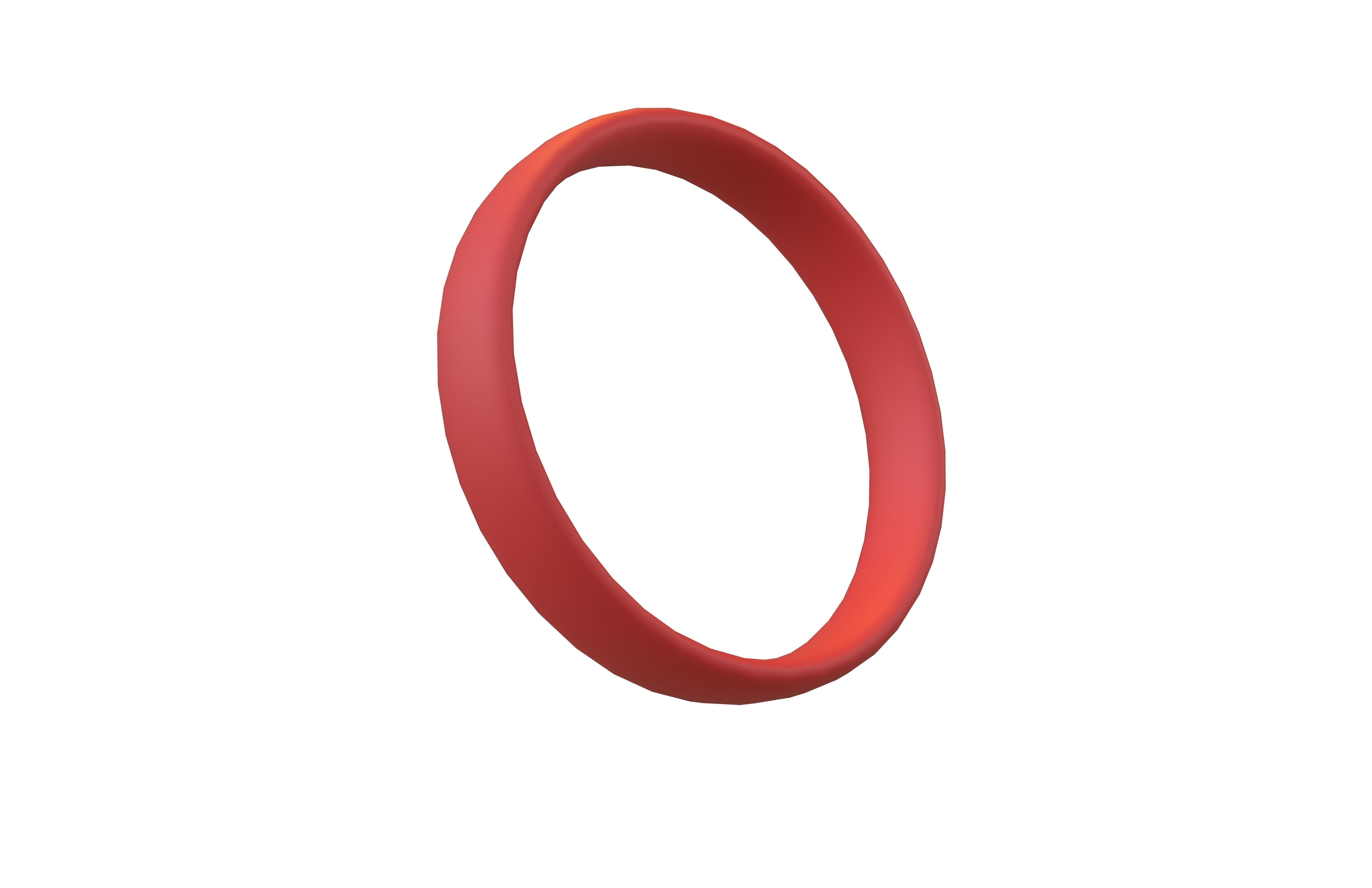 Suzhou Numerals Zero symbol V1 002 Low-poly 3D model_3