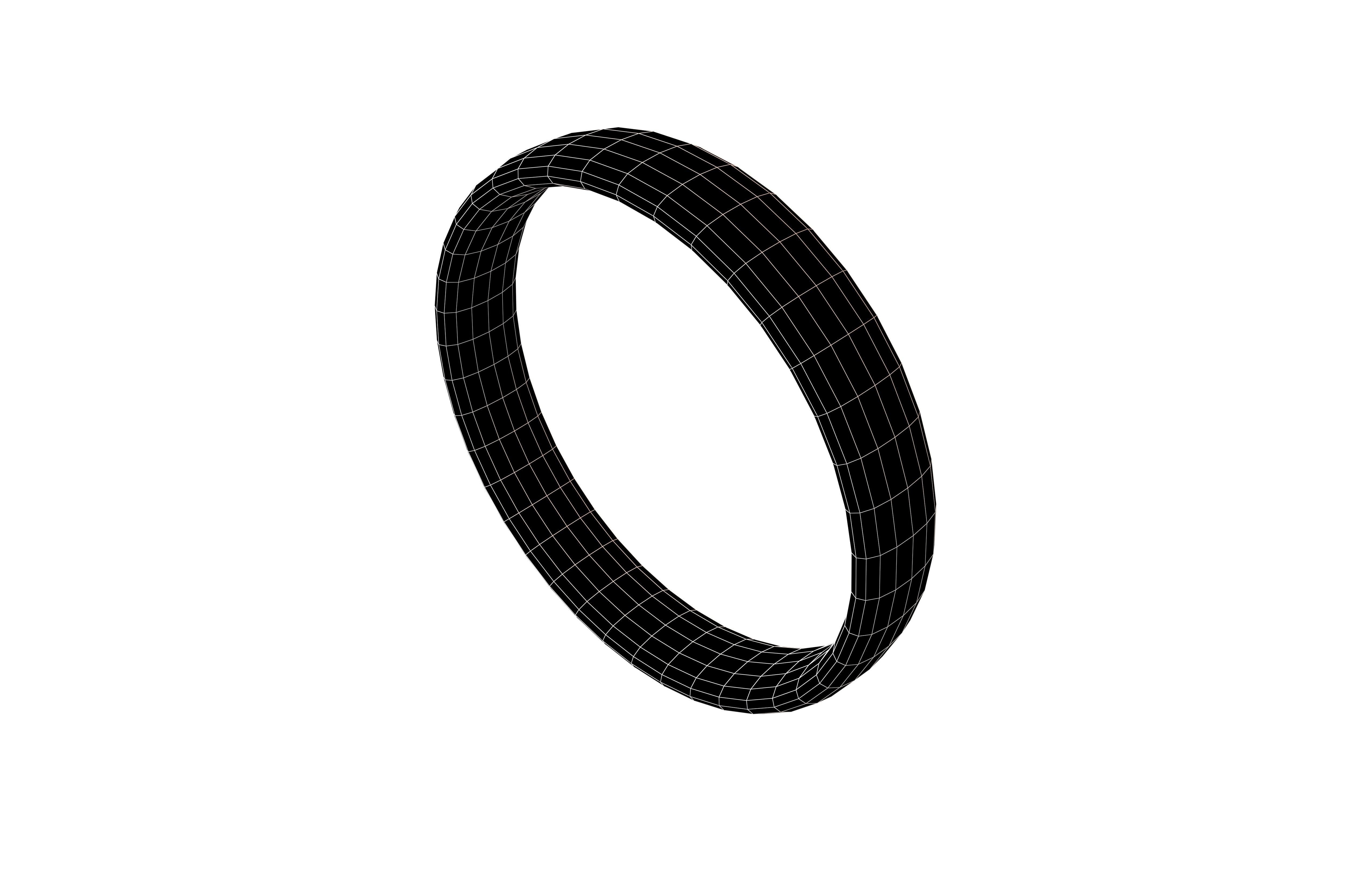 Suzhou Numerals Zero symbol V1 002 Low-poly 3D model_4