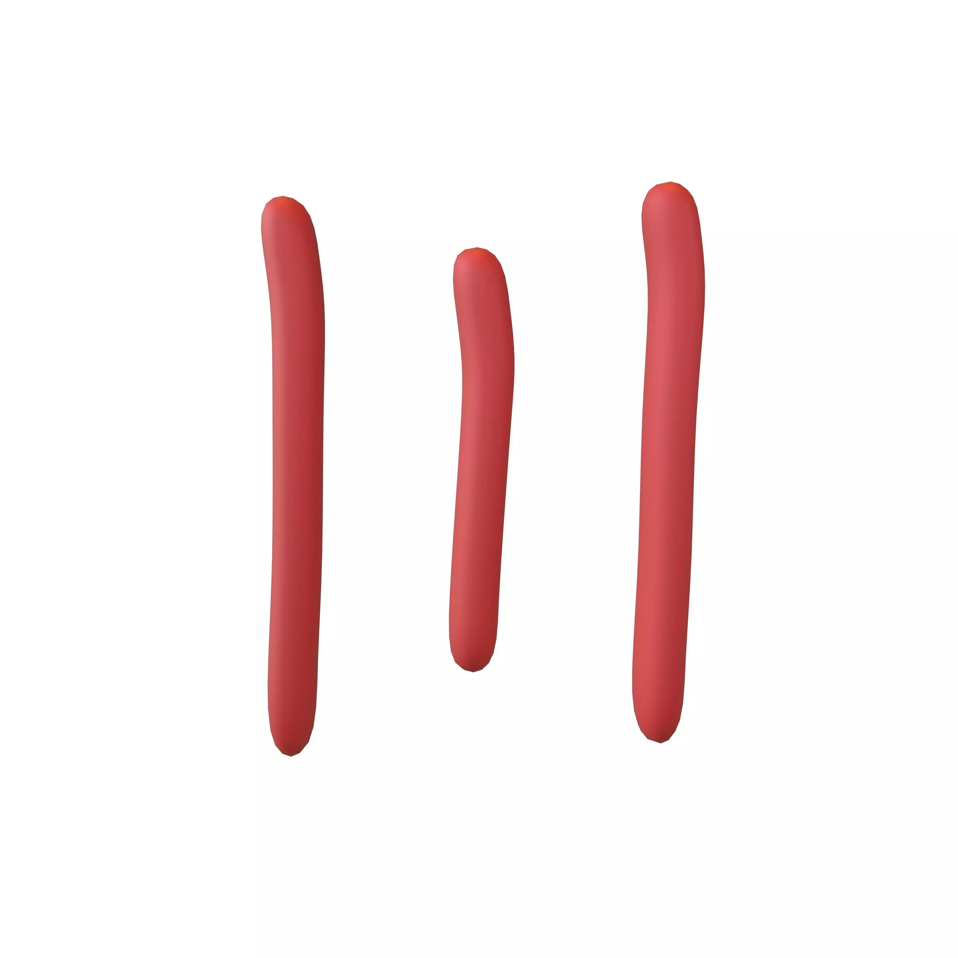 Suzhou Numerals Three V1 002 Low-poly 3D model_0