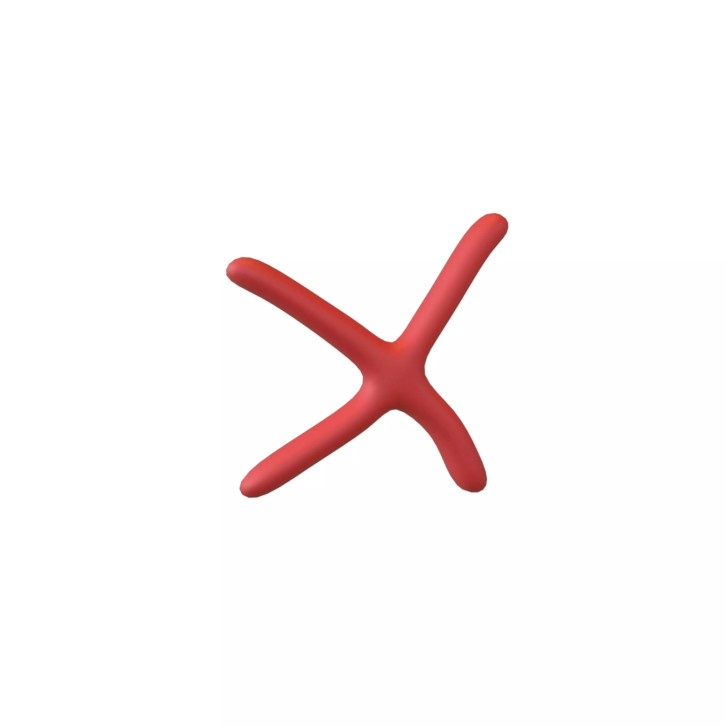 Suzhou Numerals Four V1 002 Low-poly 3D model_0