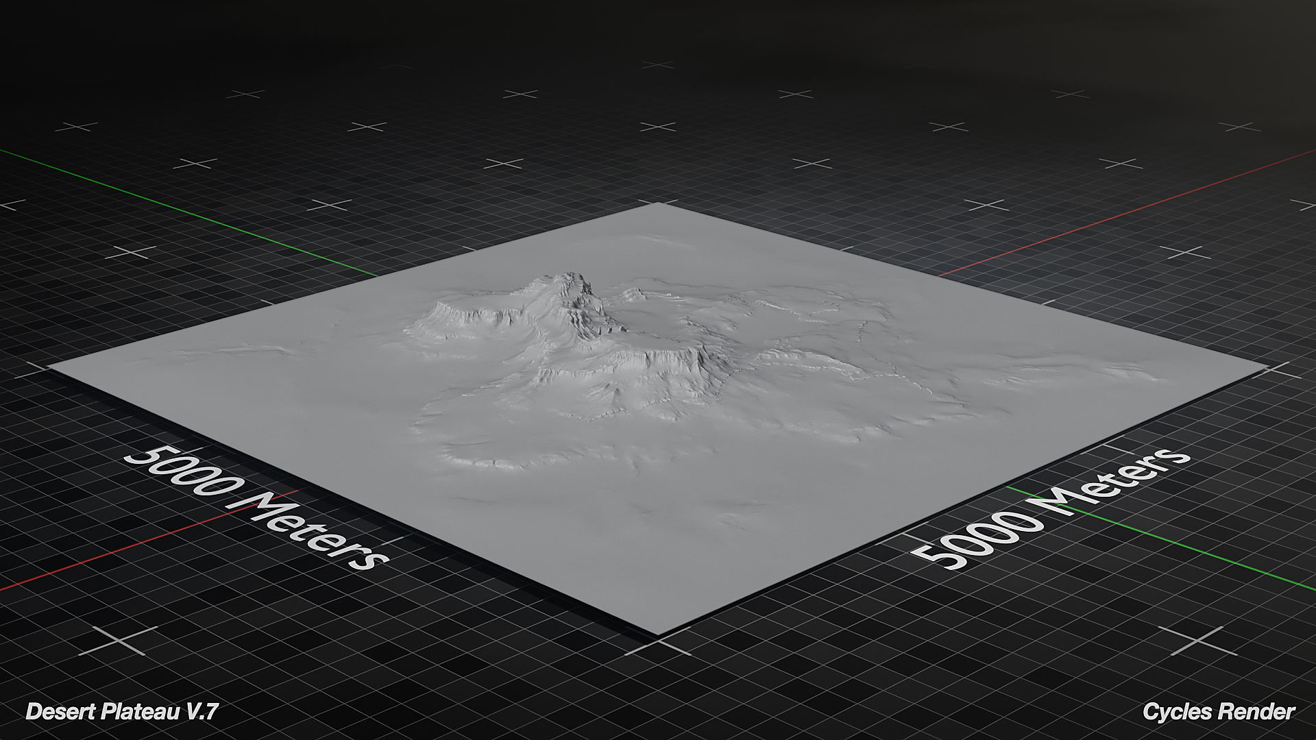 Desert Plateau Version 7 3D model_4