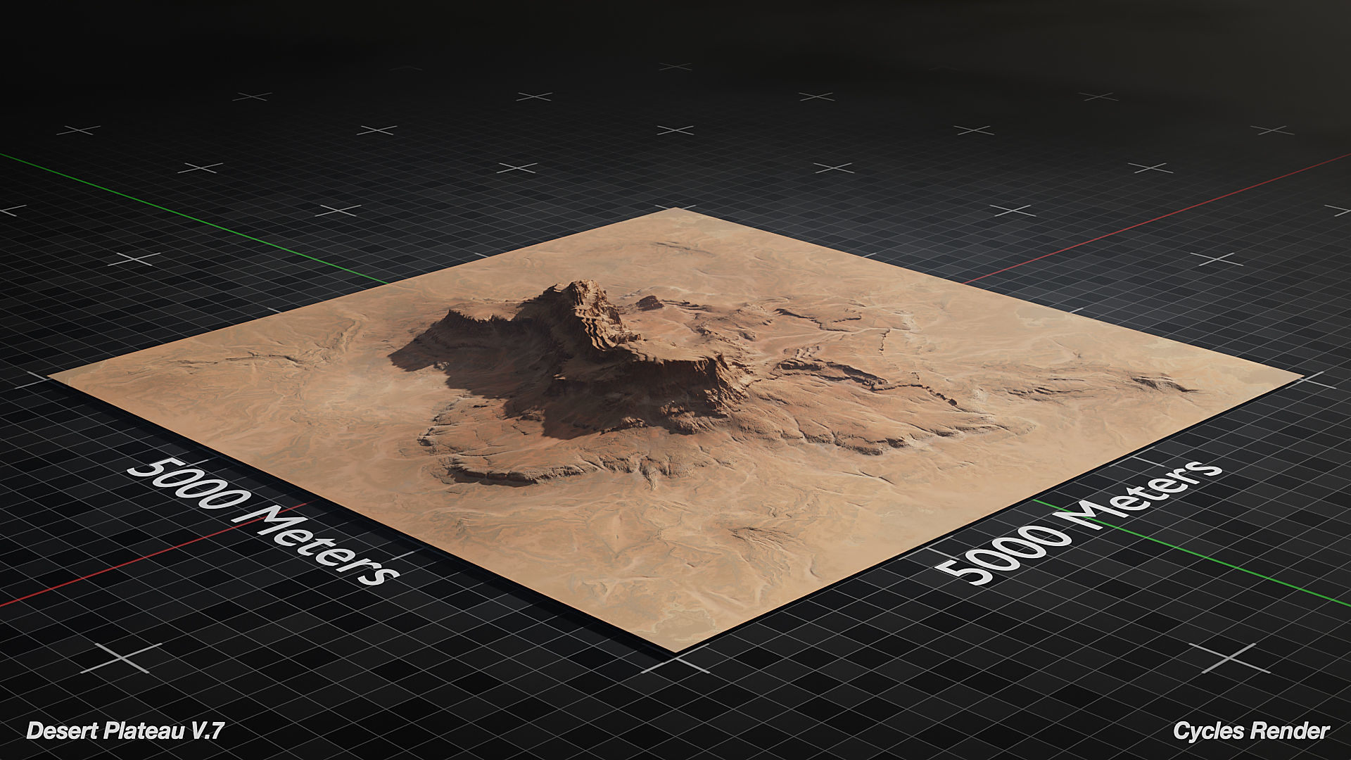 Desert Plateau Version 7 3D model_1