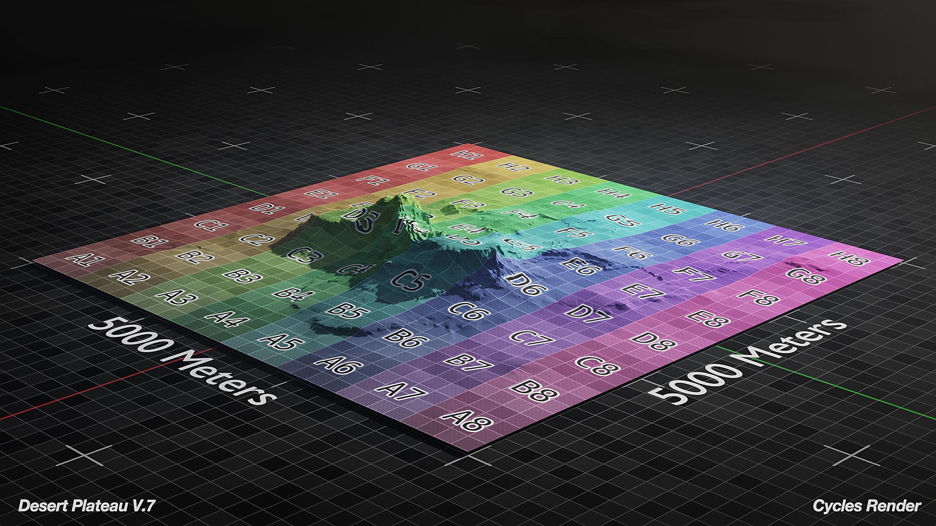 Desert Plateau Version 7 3D model_2