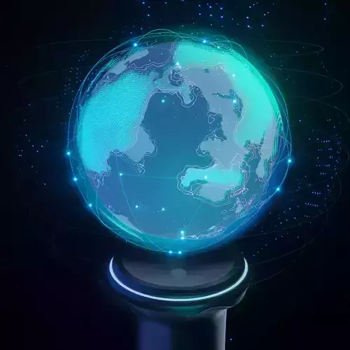 Hologram of the planet on the table procedural material 3D model