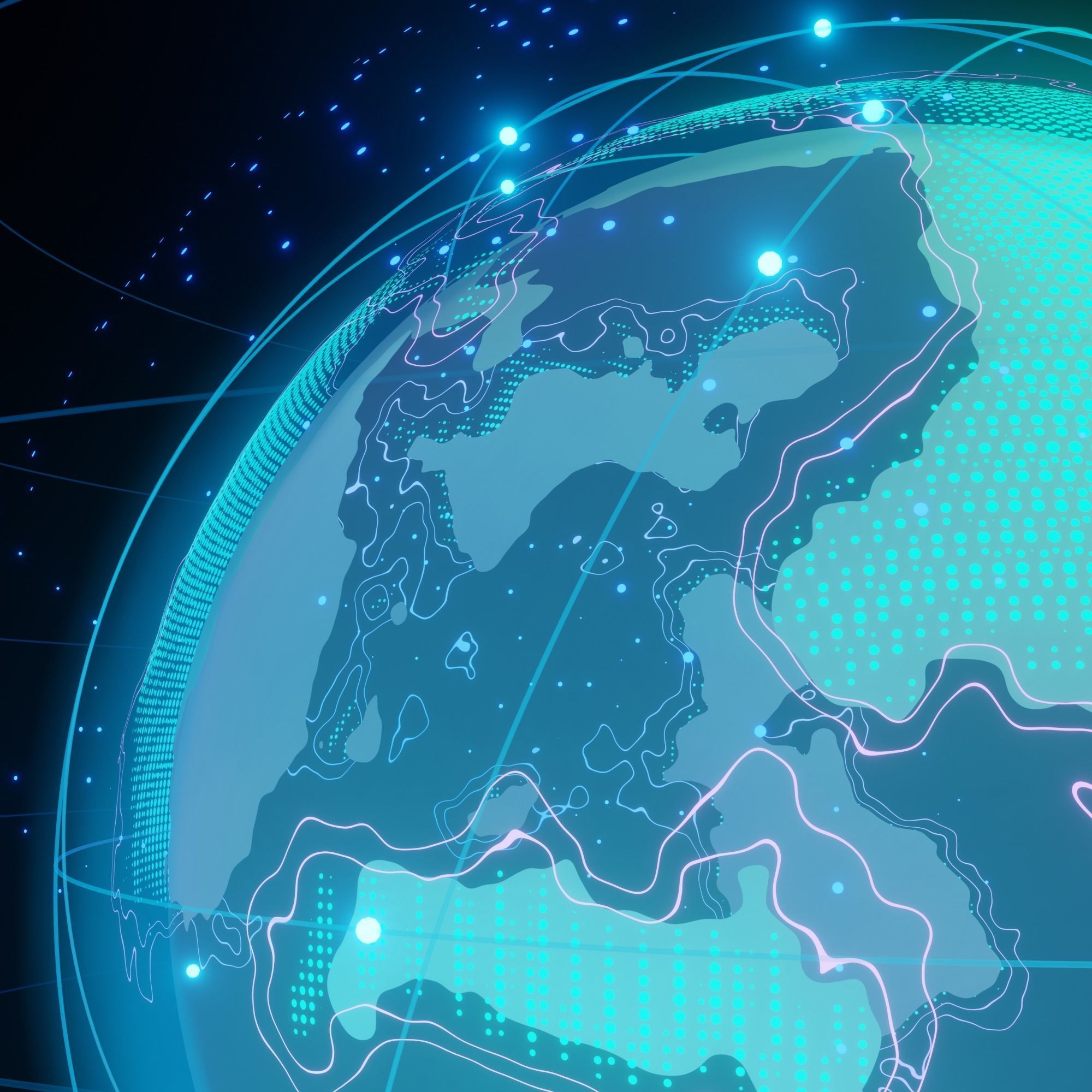 Hologram of the planet on the table procedural material 3D model_2