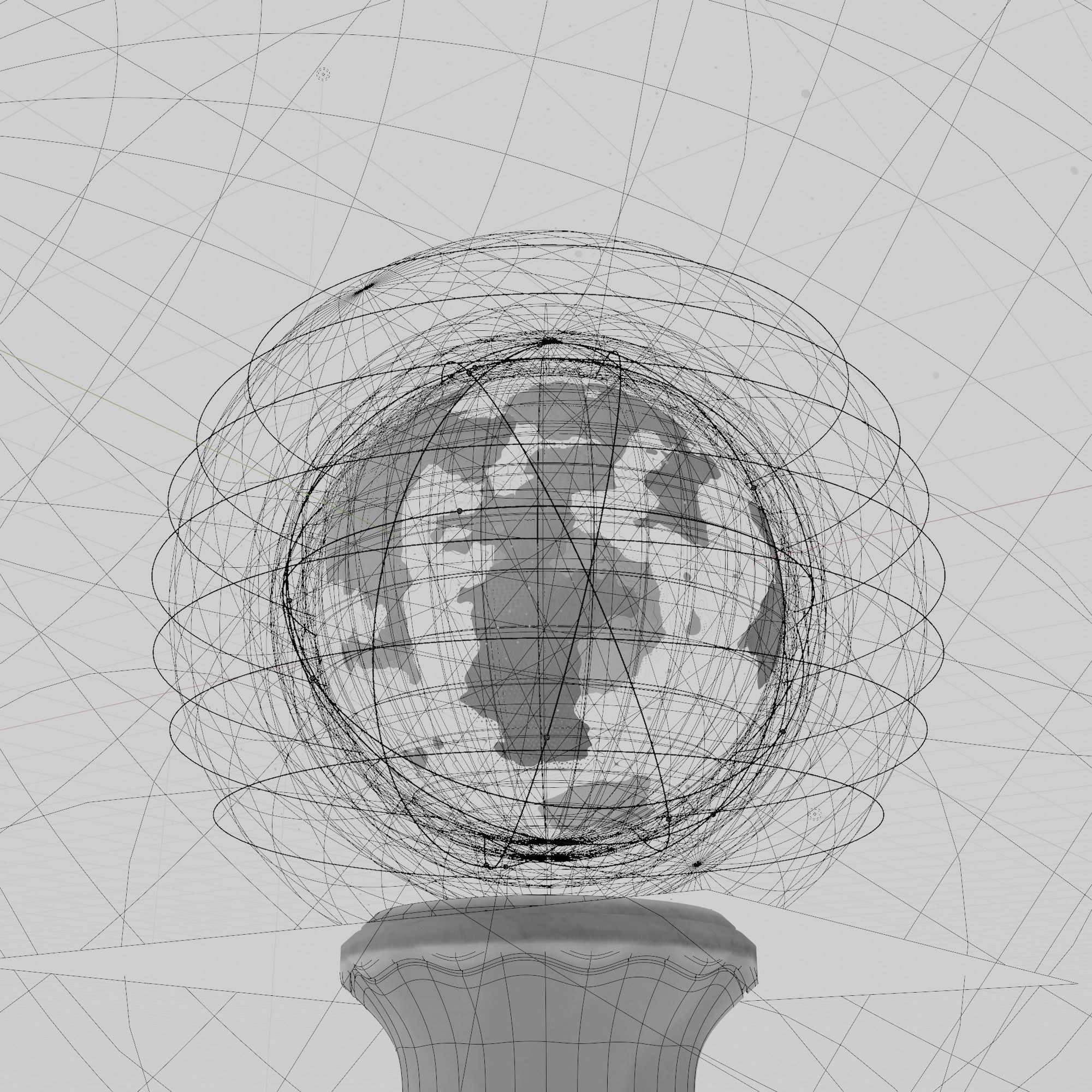 Hologram of the planet on the table procedural material 3D model_9